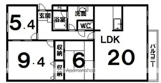サンブライトハイツⅣ【4階】の間取り